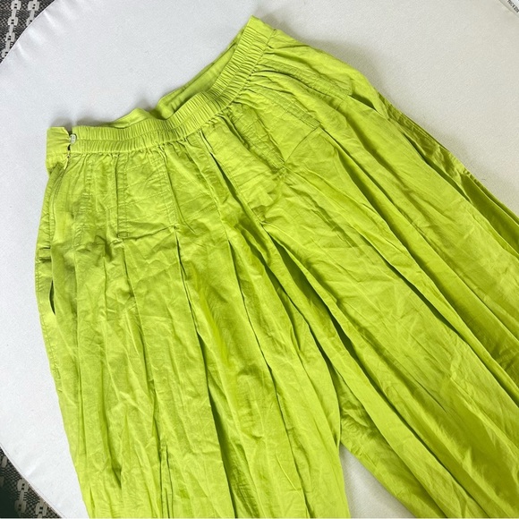 Miss Nicky Everyday Flared Pant in Lime Green Wide-Leg High Rise M - Picture 3 of 9